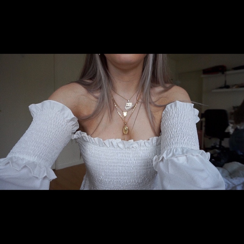 BooHoo cropped off the should top